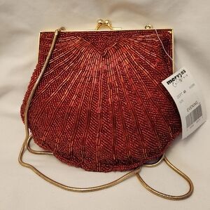 VTG 90's NWT Mervyn's Beaded Red Purse By Partners